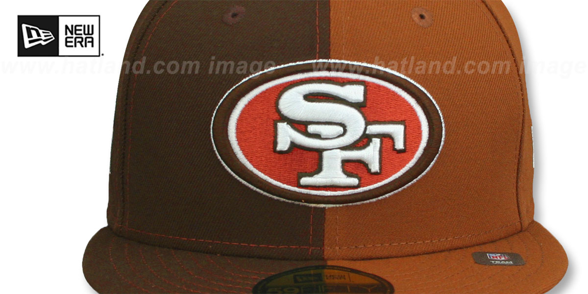 49ers SB XXIX 'SPLIT SIDE-PATCH' Brown-Wheat Fitted Hat by New Era