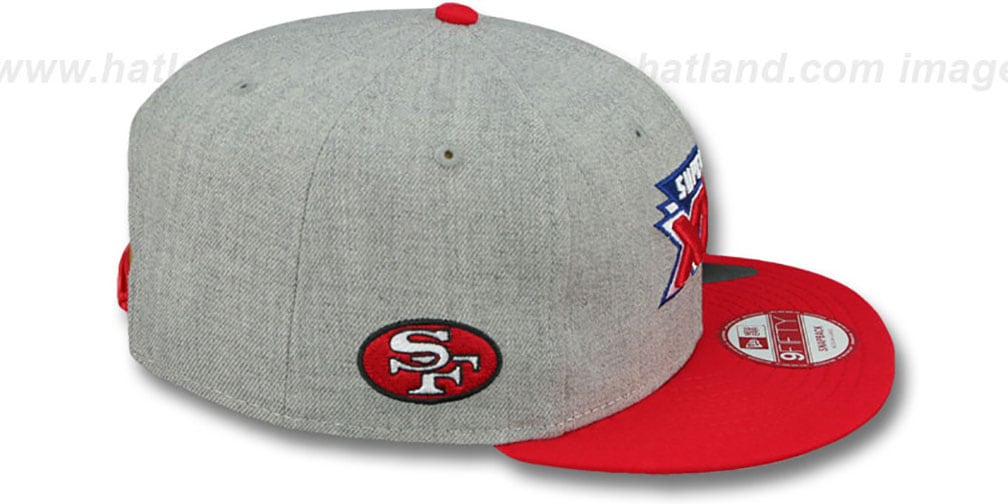 49ers 'SUPER BOWL XXIII SNAPBACK' Grey-Red Hat by New Era