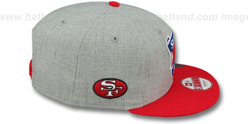 49ers 'SUPER BOWL XXIV SNAPBACK' Grey-Red Hat by New Era
