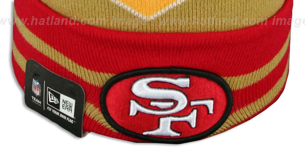 49ers 'SUPER BOWL XXIX' Gold Knit Beanie Hat by New Era