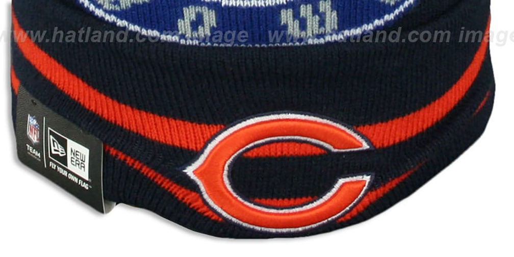 Bears 'SUPER BOWL XX' Navy Knit Beanie Hat by New Era