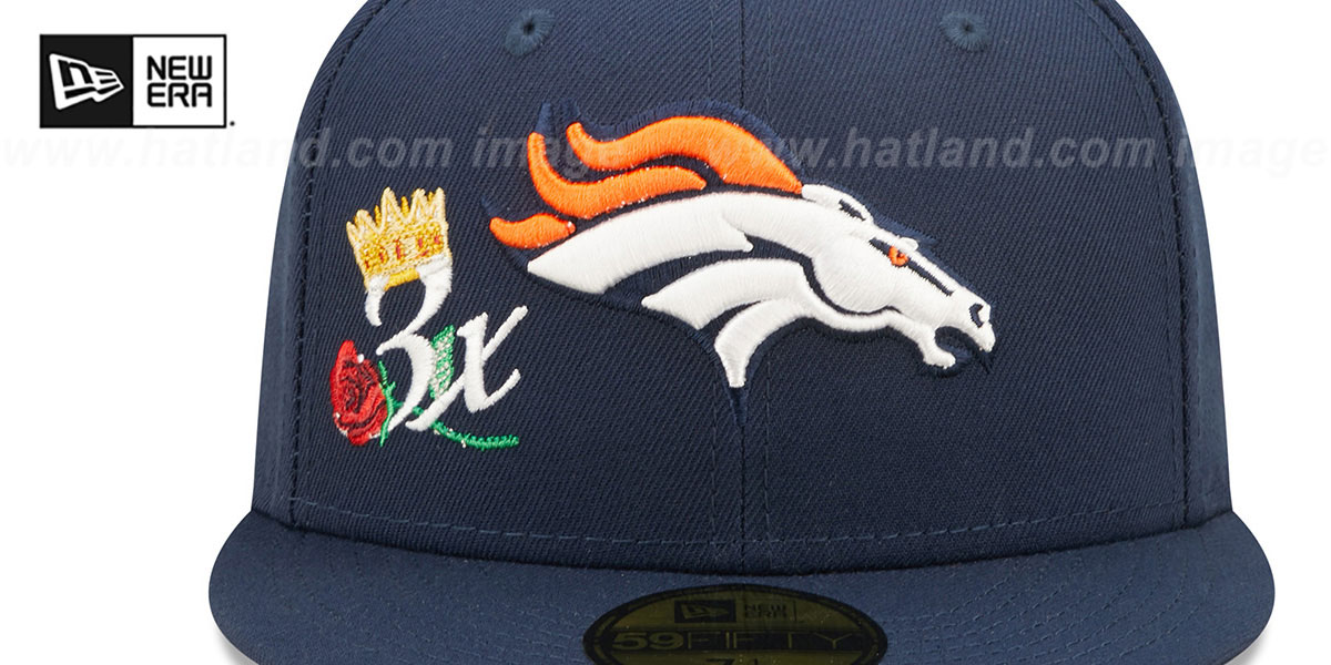 Broncos 'CROWN CHAMPS' Navy Fitted Hat by New Era