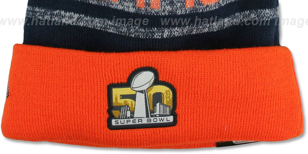 Broncos 'SUPER BOWL 50 CHAMPS' Knit Beanie Hat by New Era