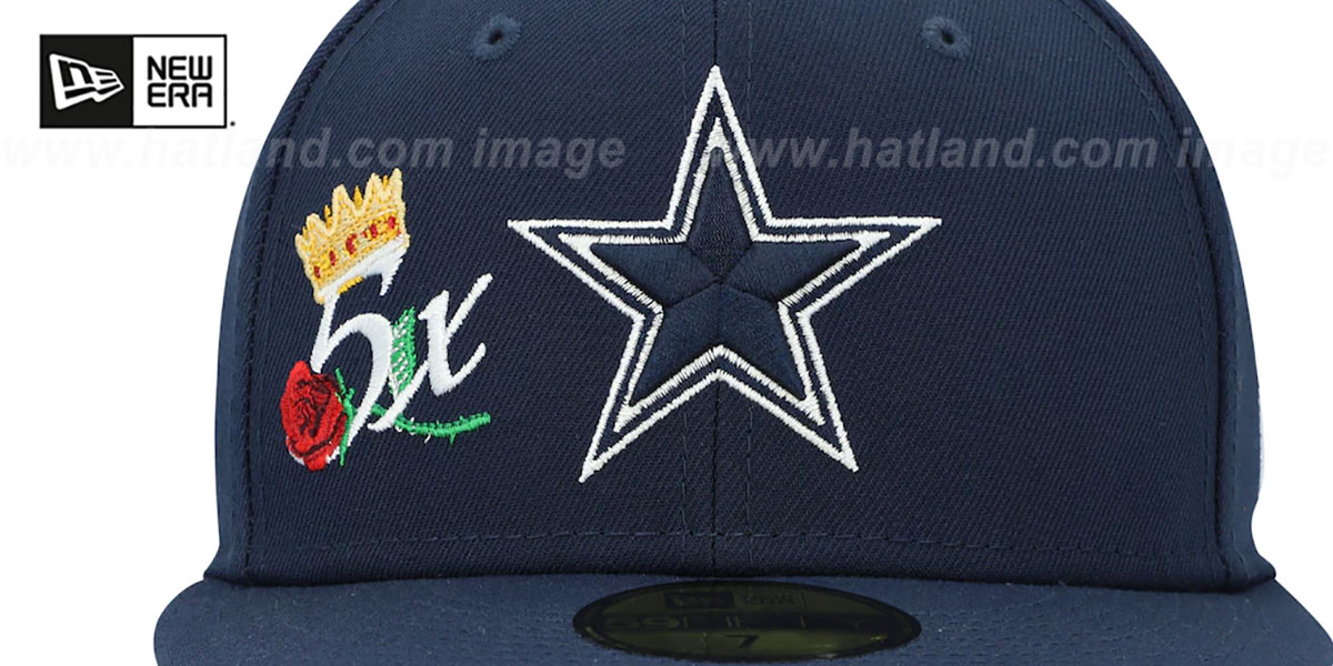 Cowboys 'CROWN CHAMPS' Navy Fitted Hat by New Era