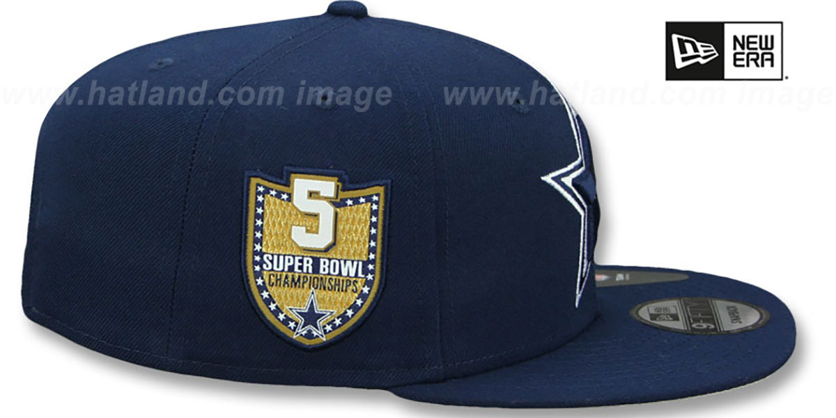 Cowboys 'GOLDEN-HIT SNAPBACK' Navy Hat by New Era