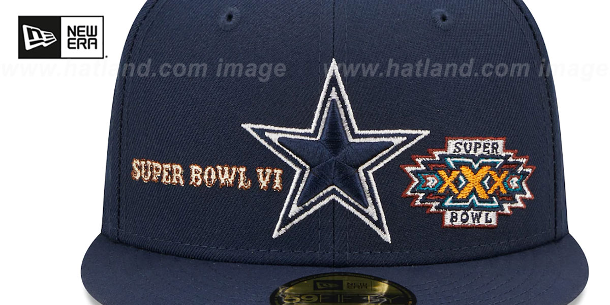 Cowboys 'HISTORIC CHAMPIONS' Navy Fitted Hat by New Era