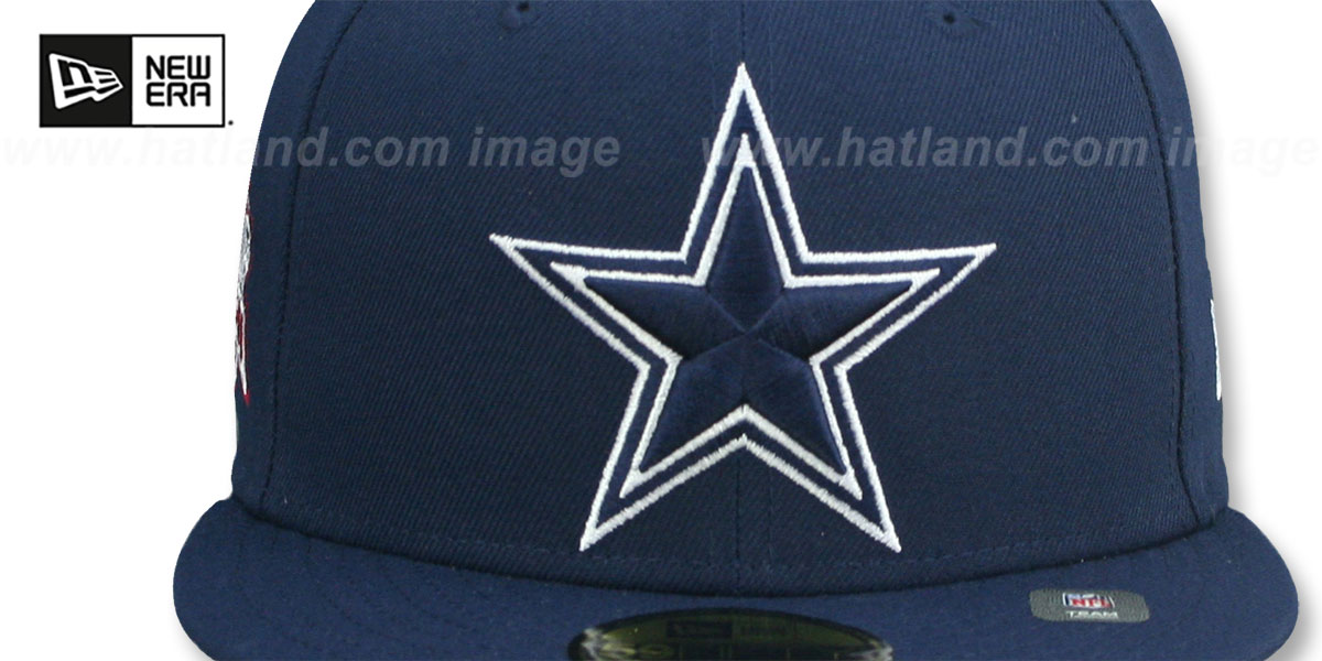 Cowboys 'SB XXVII SIDE-PATCH' Navy Fitted Hat by New Era