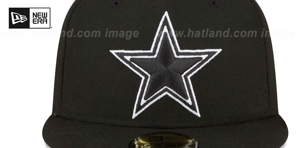 Cowboys 'SB XXVII SIDE-PATCH' Black-White Fitted Hat by New Era