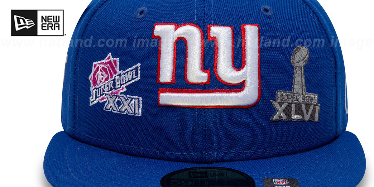 Giants 'HISTORIC CHAMPIONS' Royal Fitted Hat by New Era