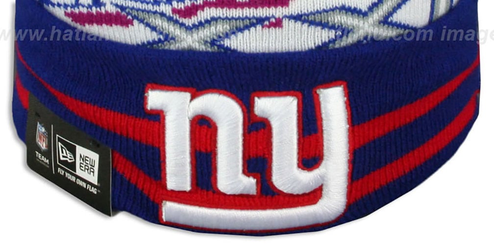 NY Giants 'SUPER BOWL XXI' White Knit Beanie Hat by New Era