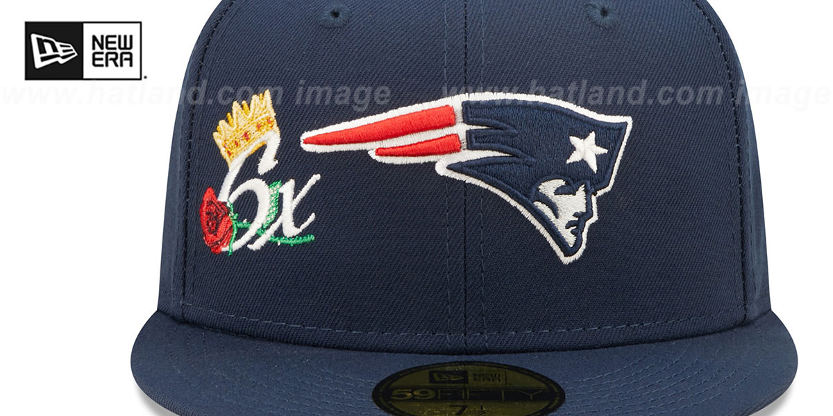Patriots 'CROWN CHAMPS' Navy Fitted Hat by New Era