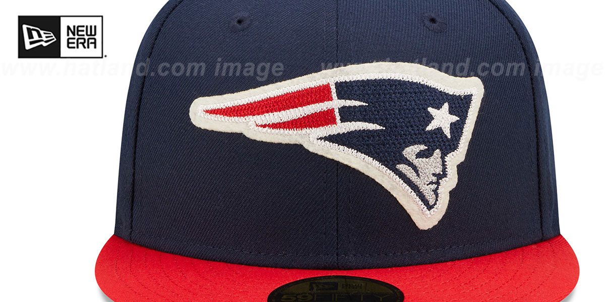 Patriots 'LETTERMAN SIDE-PATCH' Fitted Hat by New Era