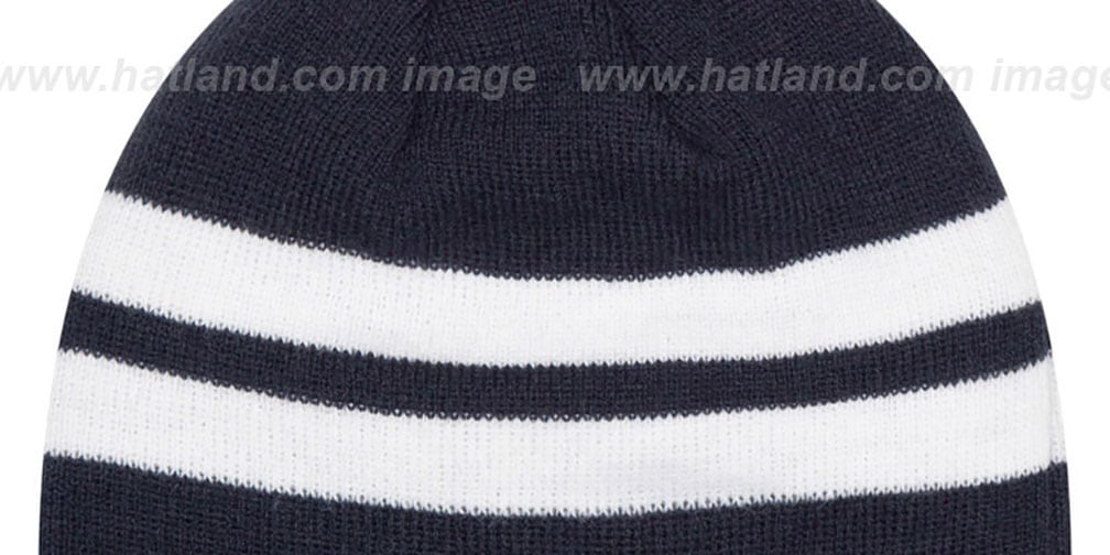 Patriots 'NFL 5X SUPER BOWL CHAMPIONS ' Navy-White Knit Beanie Hat by New Era