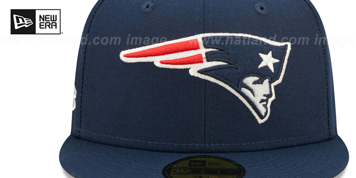 Patriots SB XXXVI 'POP-SWEAT' Navy-Lavender Fitted Hat by New Era