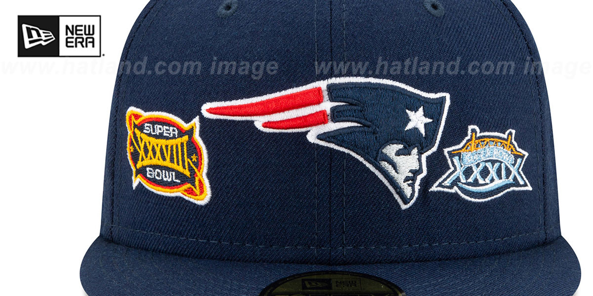 Patriots 'SUPER BOWL CHAMPS ELEMENTS' Navy Fitted Hat by New Era