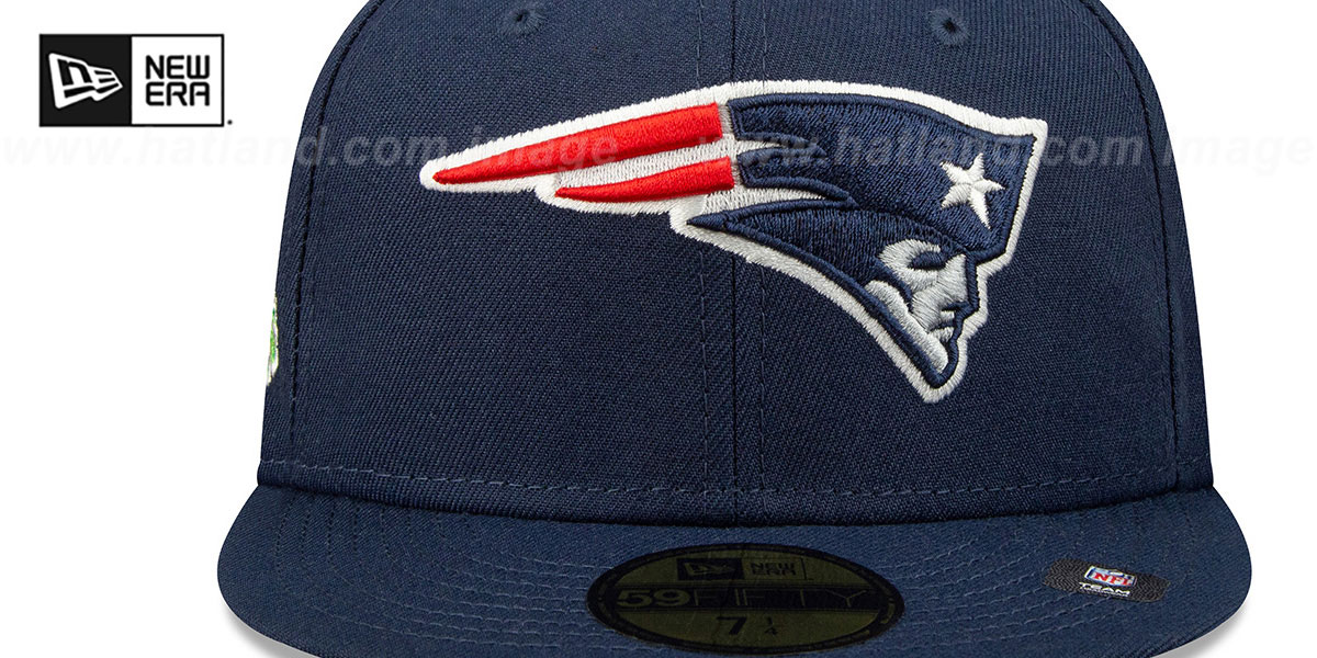 Patriots SUPER BOWL XXXVI 'CITRUS POP' Navy-Green Fitted Hat by New Era