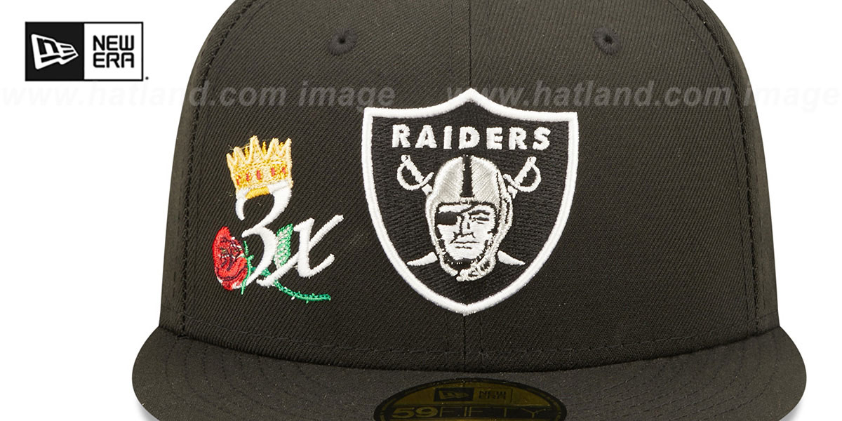 Raiders 'CROWN CHAMPS' Black Fitted Hat by New Era