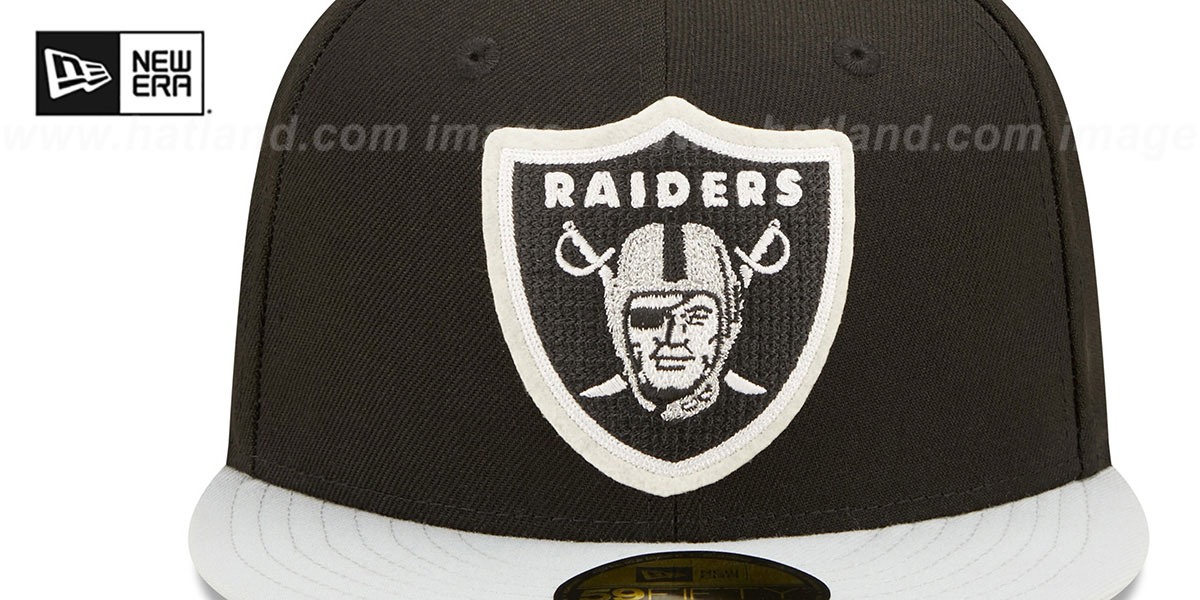 Raiders 'LETTERMAN SIDE-PATCH' Fitted Hat by New Era