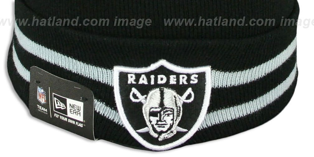 Raiders 'SUPER BOWL XI' Black Knit Beanie Hat by New Era