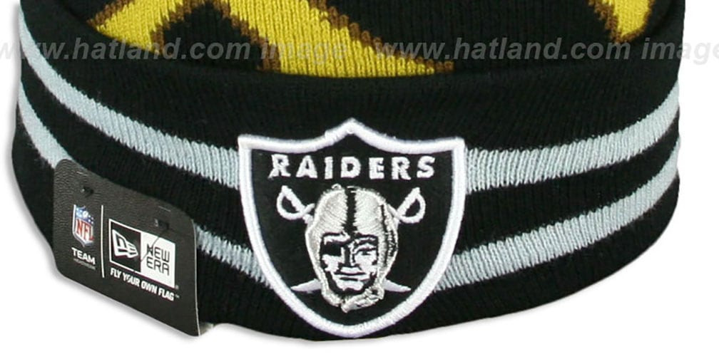 Raiders 'SUPER BOWL XV' Black Knit Beanie Hat by New Era