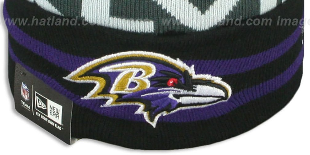 Ravens 'SUPER BOWL XLVII' Black Knit Beanie Hat by New Era