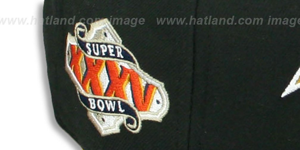 Ravens 'SUPER BOWL XXXV' Black Fitted Hat by New Era