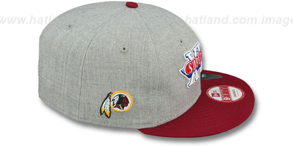 Redskins 'SUPER BOWL XVII SNAPBACK' Grey-Burgundy Hat by New Era