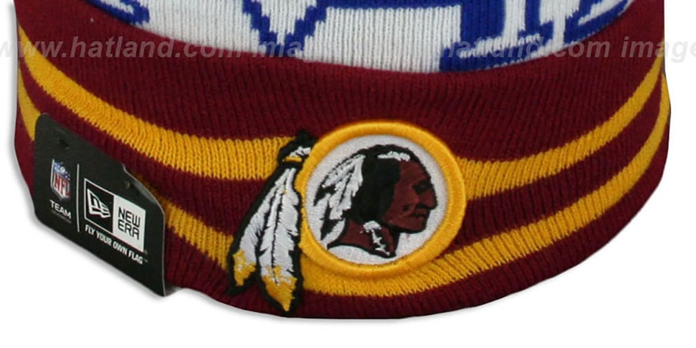 Redskins 'SUPER BOWL XVII' White Knit Beanie Hat by New Era
