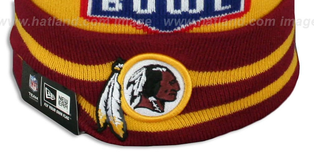 Redskins 'SUPER BOWL XXII' Gold Knit Beanie Hat by New Era