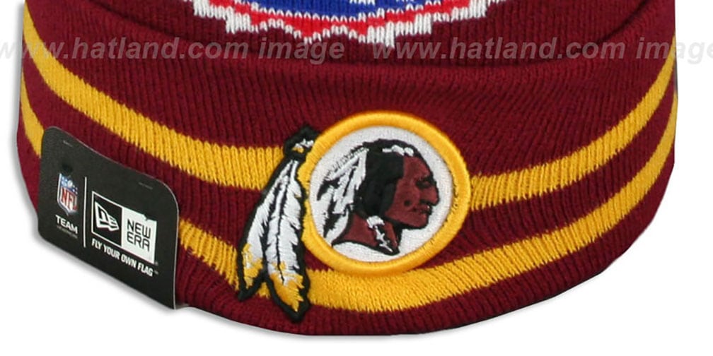 Redskins 'SUPER BOWL XXVI' Burgundy Knit Beanie Hat by New Era