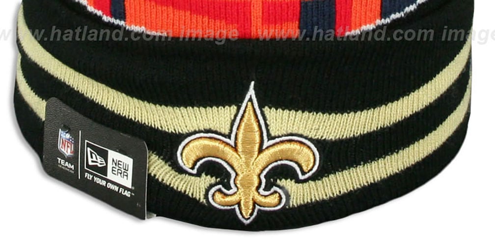 Saints 'SUPER BOWL XLIV' Black Knit Beanie Hat by New Era