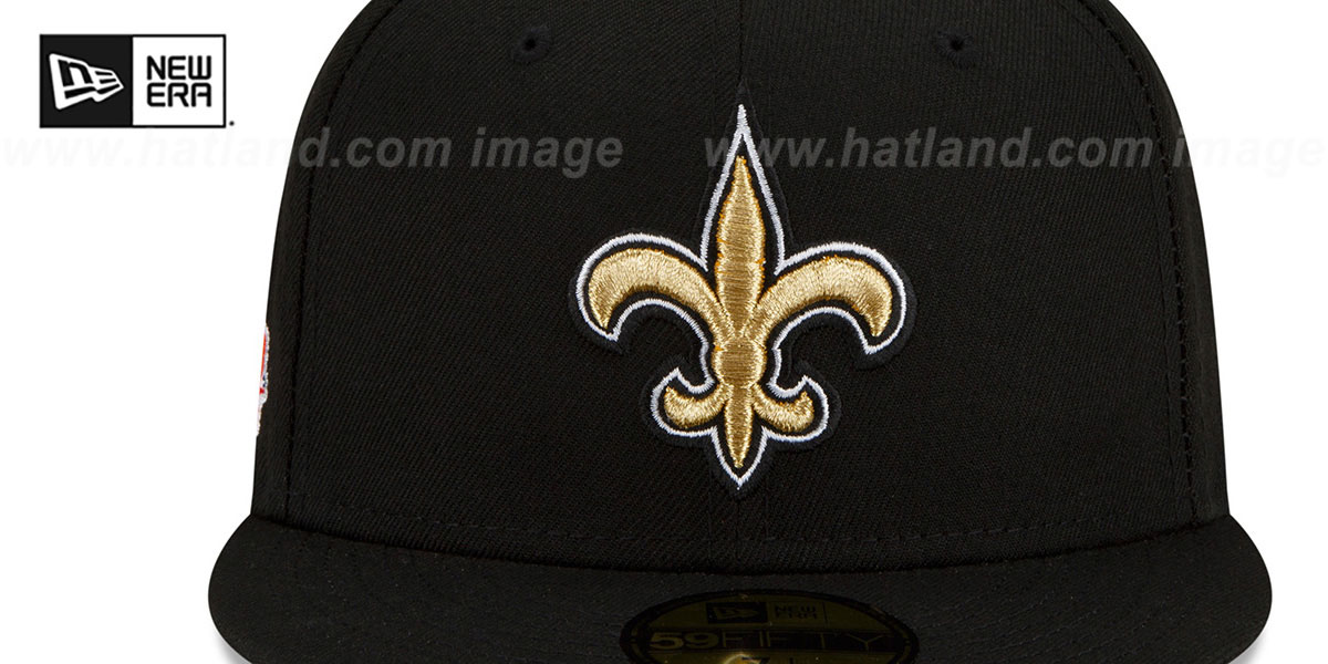 Saints 'SUPER BOWL XLIV SIDE-PATCH' Black Fitted Hat by New Era