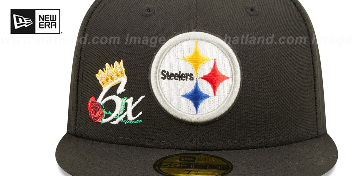 Steelers 'CROWN CHAMPS' Black Fitted Hat by New Era