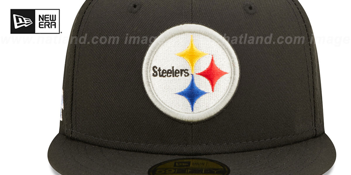 Steelers SB XL 'POP-SWEAT' Black-Pink Fitted Hat by New Era