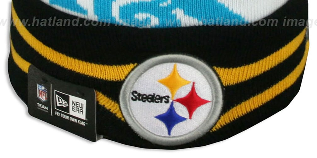 Steelers 'SUPER BOWL IX' White Knit Beanie Hat by New Era