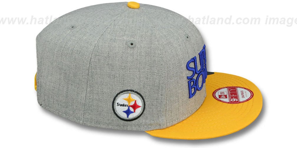 Steelers 'SUPER BOWL X SNAPBACK' Grey-Gold Hat by New Era