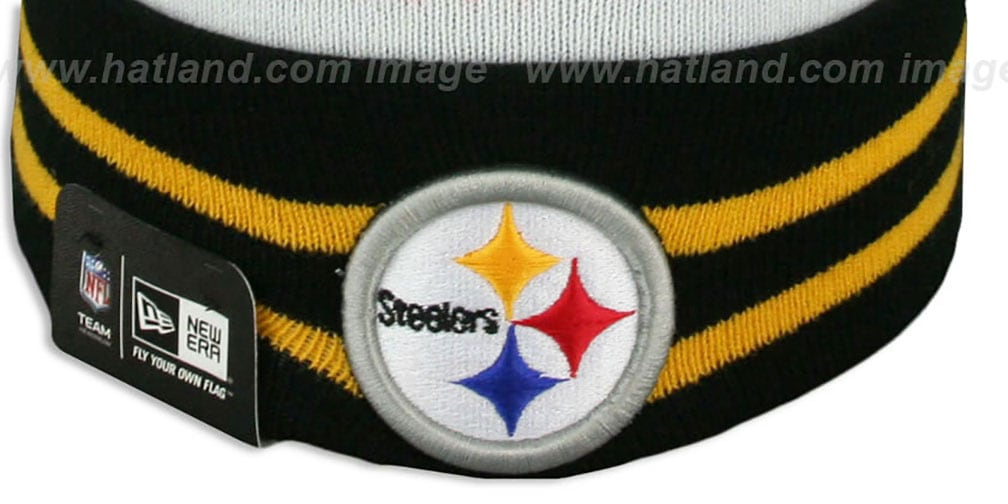 Steelers 'SUPER BOWL XIII' White Knit Beanie Hat by New Era