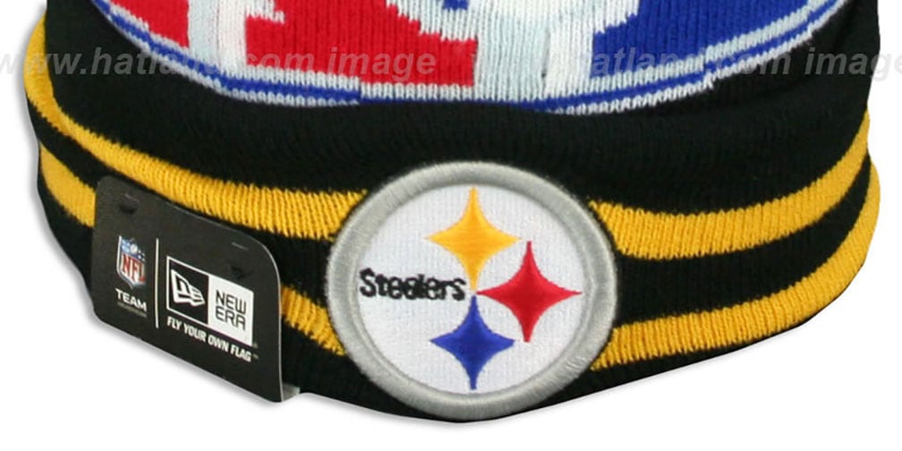 Steelers 'SUPER BOWL XL' Black Knit Beanie Hat by New Era