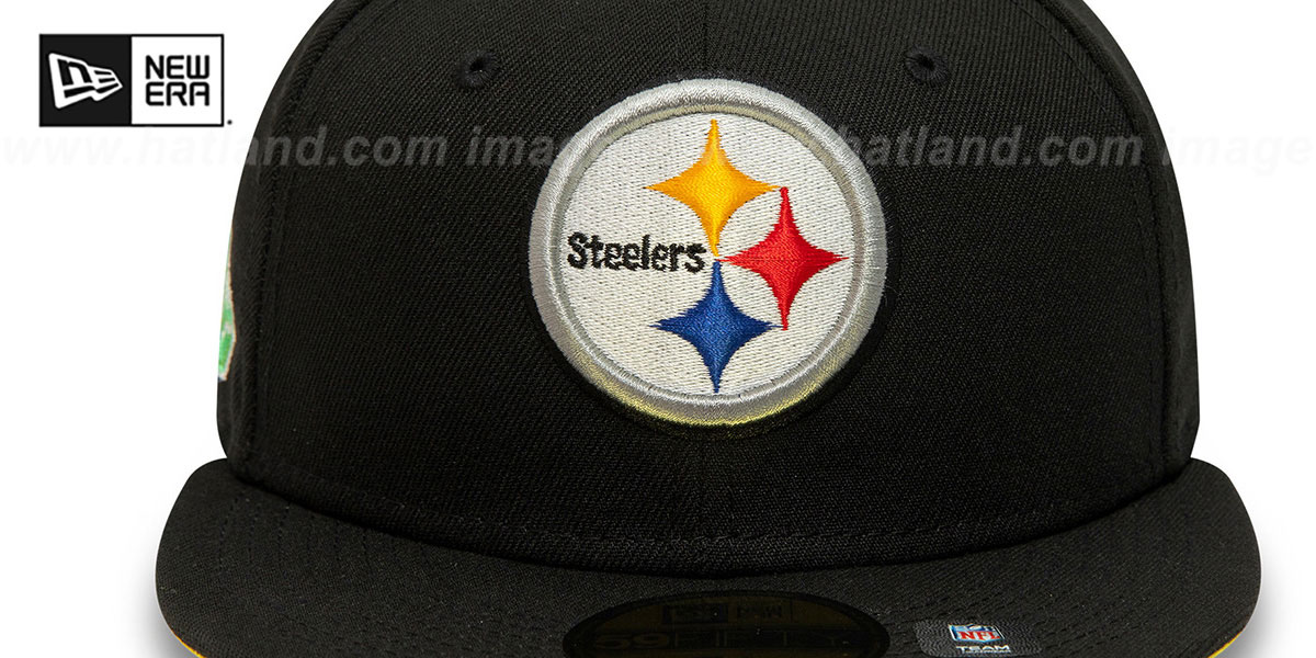 Steelers SUPER BOWL XL 'CITRUS POP' Black-Yellow Fitted Hat by New Era