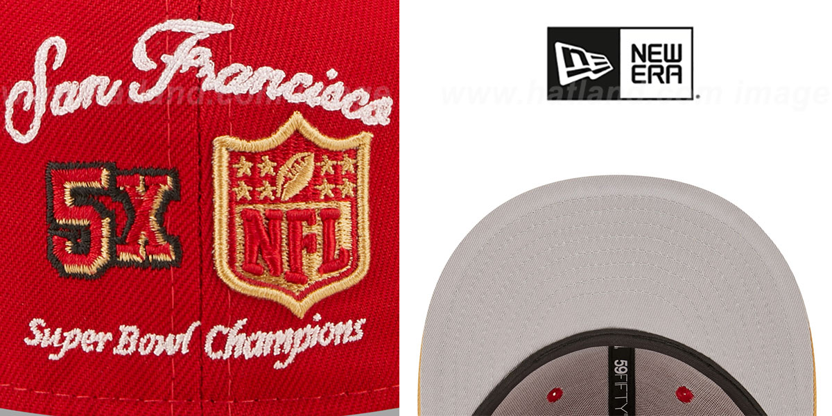 49ers 'LETTERMAN SIDE-PATCH' Fitted Hat by New Era