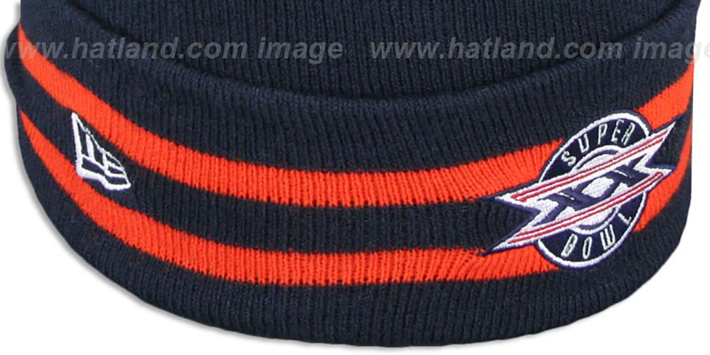 Bears 'SUPER BOWL XX' Navy Knit Beanie Hat by New Era