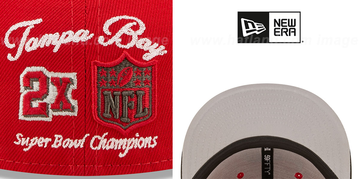 Buccaneers 'LETTERMAN SIDE-PATCH' Fitted Hat by New Era