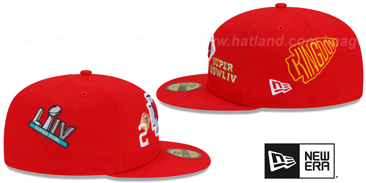 Chiefs 'RINGS-N-CHAMPIONS' Red Fitted Hat by New Era