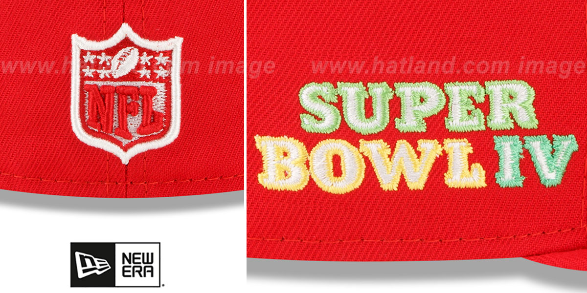 Chiefs SUPER BOWL IV 'CITRUS POP' Red-Green Fitted Hat by New Era