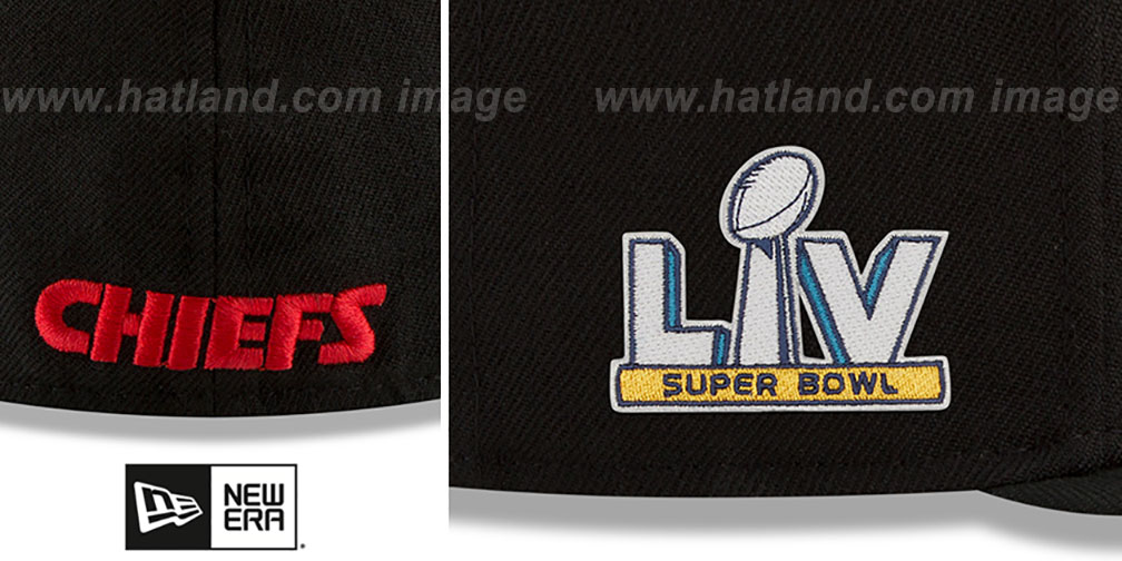 Chiefs 'SUPER BOWL LV TEAM-BASIC' Black Fitted Hat by New Era