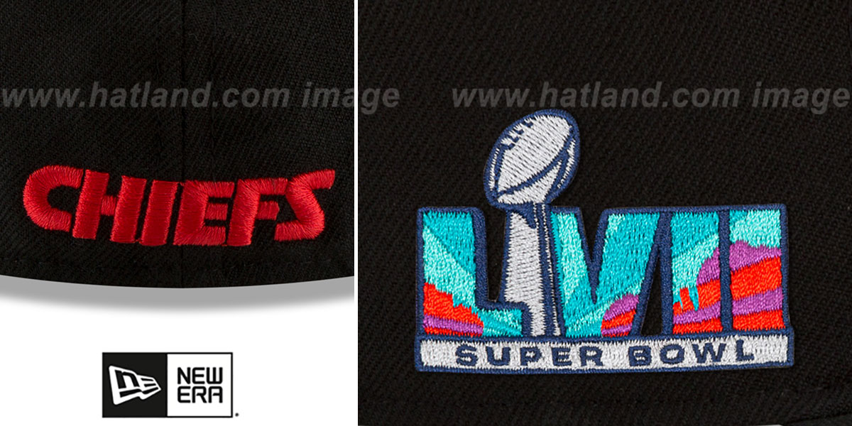 Chiefs 'SUPER BOWL LVII' Black Fitted Hat by New Era