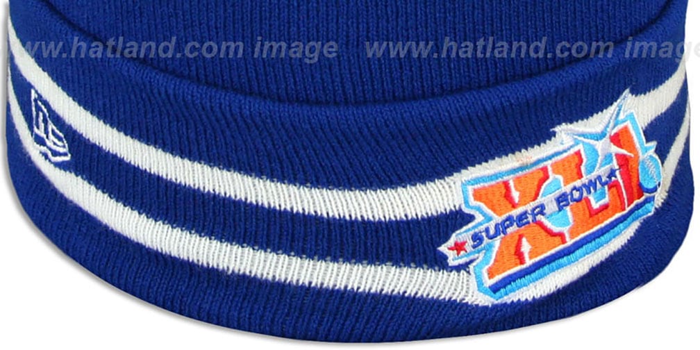 Colts 'SUPER BOWL XLI' Royal Knit Beanie Hat by New Era