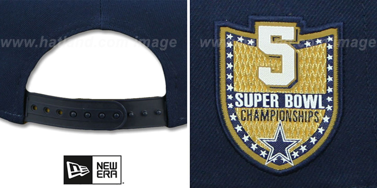 Cowboys 'GOLDEN-HIT SNAPBACK' Navy Hat by New Era