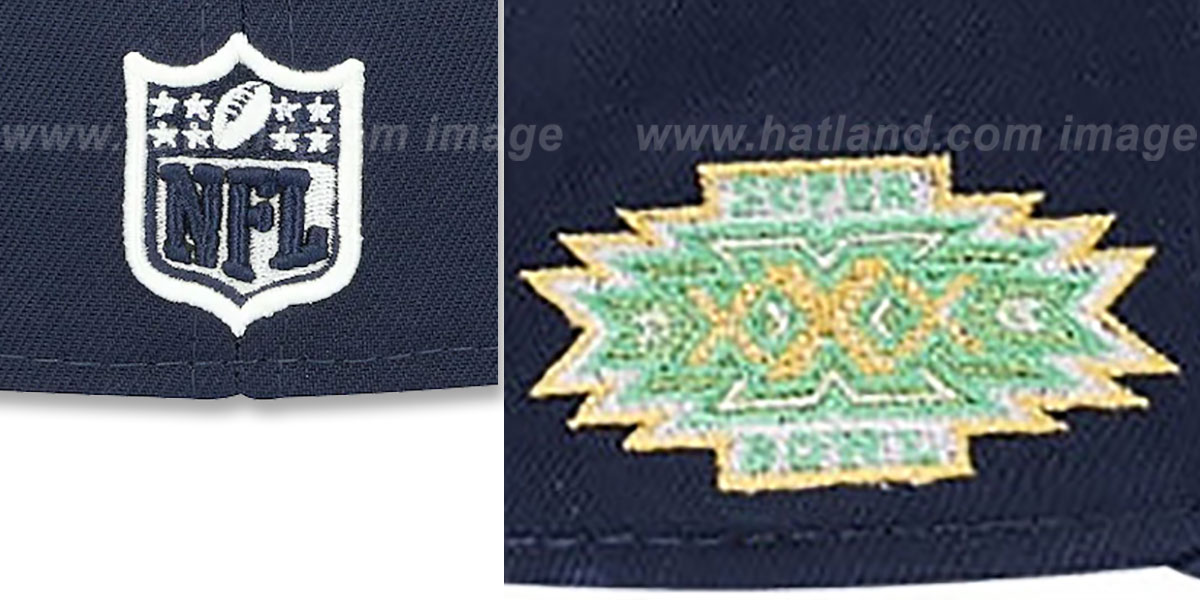 Cowboys SB XXX 'CITRUS POP' Navy-Green Fitted Hat by New Era