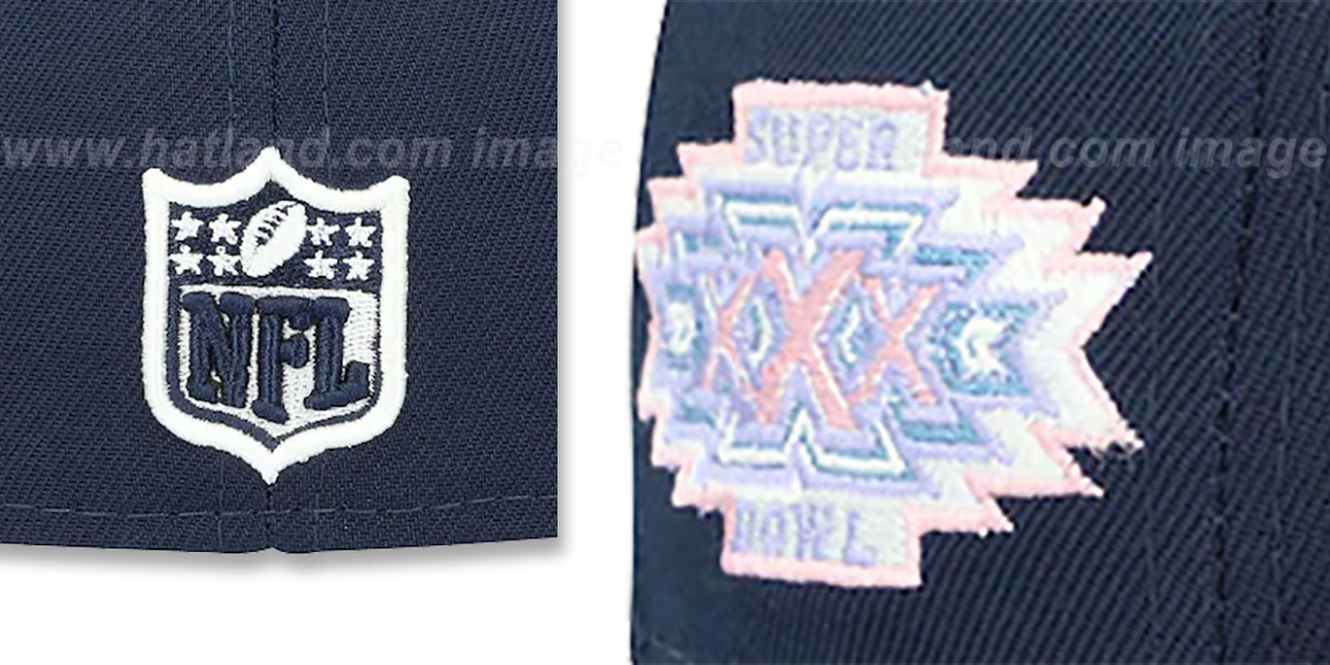 Cowboys SB XXX 'POP-SWEAT' Navy-Pink Fitted Hat by New Era